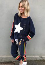 Load image into Gallery viewer, Navy Velour Sweatshirt by Cat Hammill

