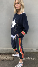 Load image into Gallery viewer, Navy Velour Trackpants by Cat Hammill

